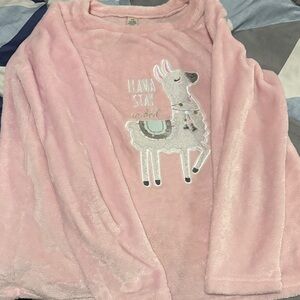 Cozy Pink Llama Kids Pajamas L/G